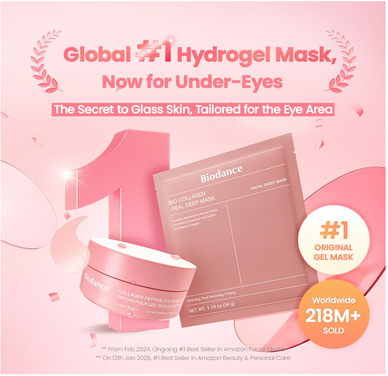 Collagen Under Eye Patches - 60 Pcs Anti Dark Circles & Puffiness