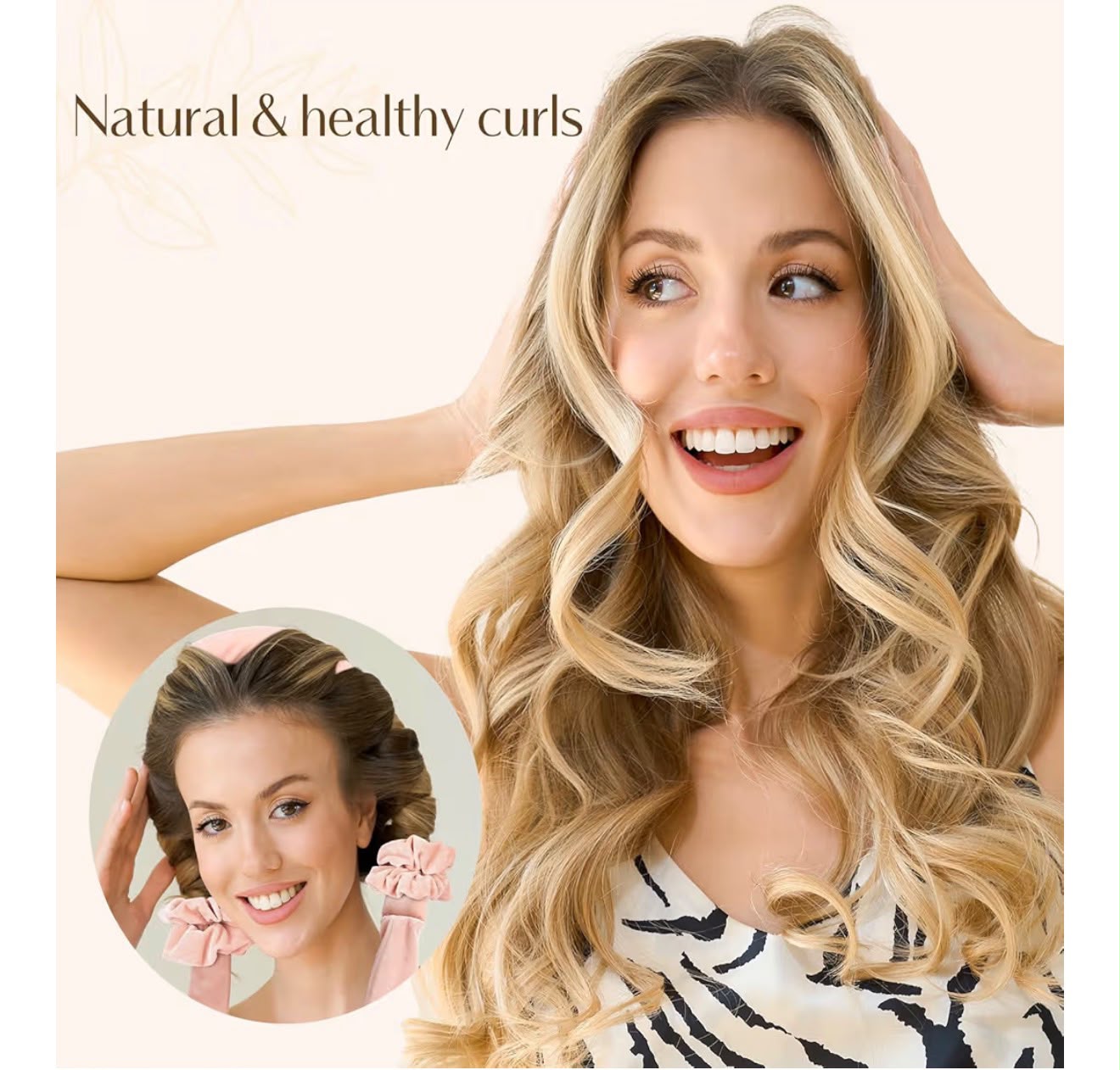 Heatless Curling Rod Headband - Soft Silk Curls While You Sleep