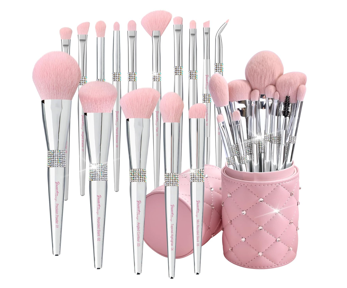 Professional Makeup Brush 10-Piece Set - Soft Bristles for Foundation, Eyes & Lips