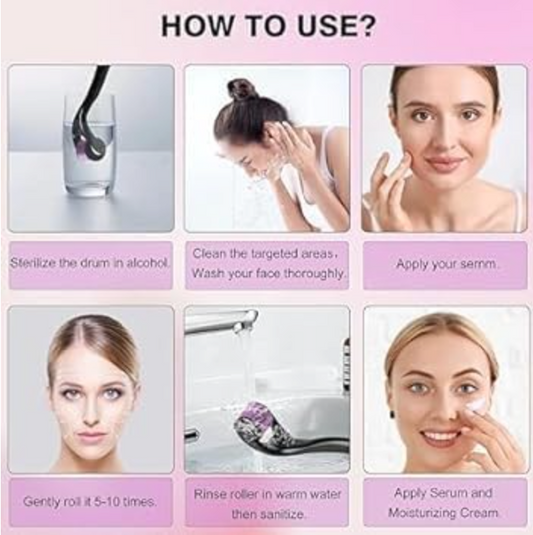 Derma Roller 0.25mm - Microneedling Tool for Face & Beard Growth