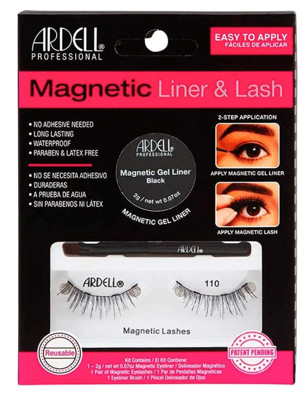 Magnetic Eyelashes with Eyeliner Kit - Reusable 3D False Lashes