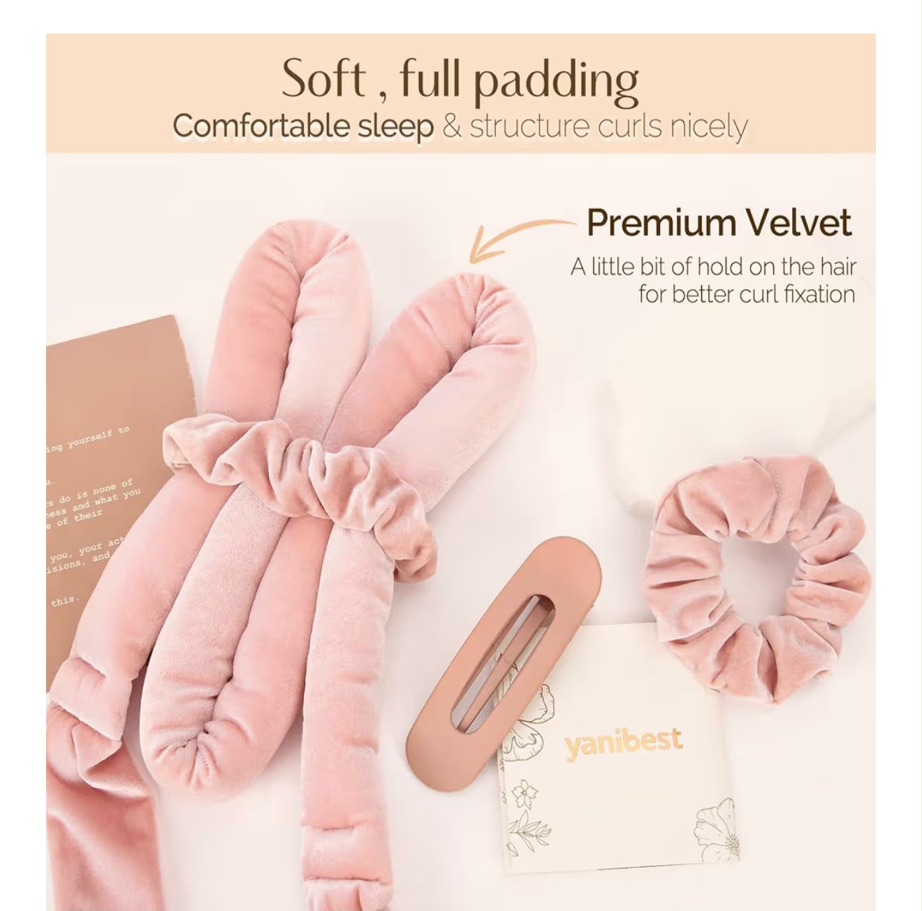 Heatless Curling Rod Headband - Soft Silk Curls While You Sleep